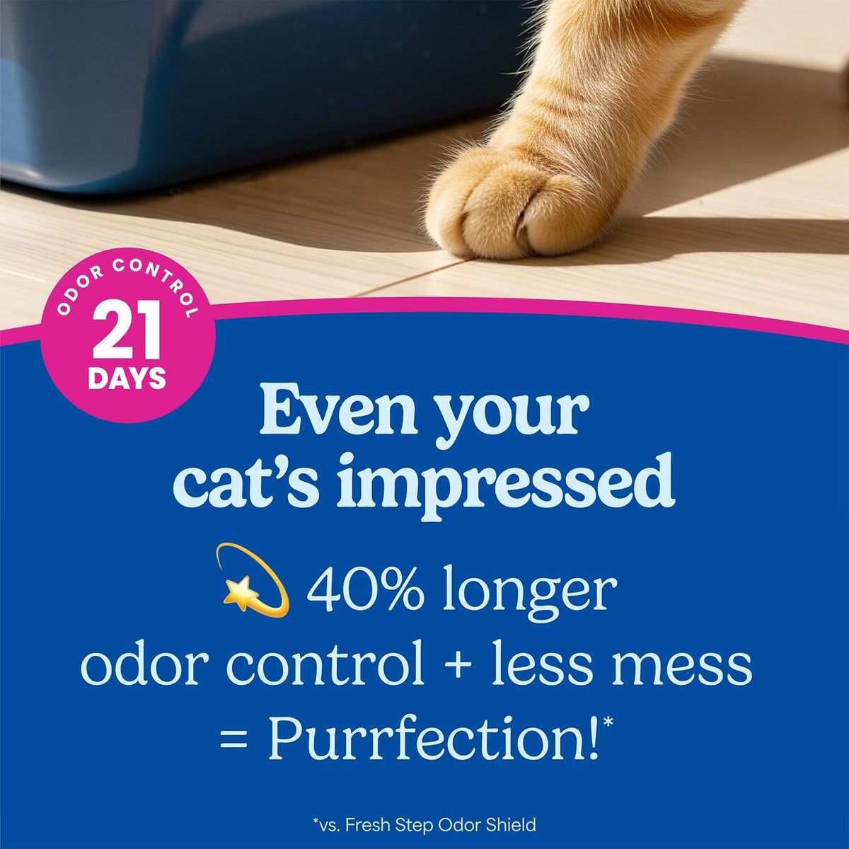 Fresh Step Advanced Clean Paws Multi Cat Clumping Litter with Febreze Freshness, Low Tracking, 18.5 lb. Box, Pack of 2