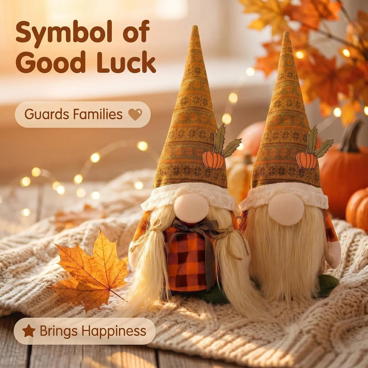 Lovinland Thanksgiving Decorations for Home - Fall Gnomes Decor Indoor