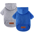 2 Pack Dog Hoodie Warm Hood Dog Sweater Cold Weather Small Dogs Sweatshirt Comfort Pet Clothes for Small Medium Dogs with Pockets Cats Chihuahua Clothes for Male Female Girl Boy Sporty Daily Wear