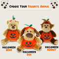 Plush Halloween Dog with Pumpkin - Soft Toy, Home Decor - Gifts for Kids & Toddler Baby - 9 Inches (Halloween Dog)