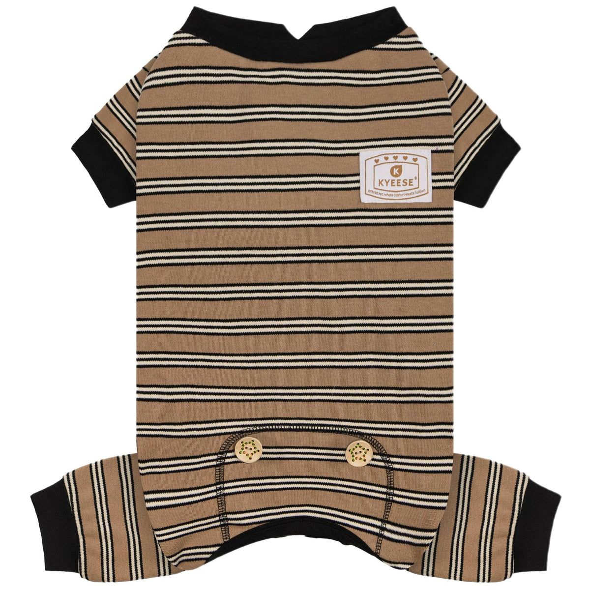 KYEESE Striped Dog Pajamas for Medium Large Dog Stretchy Onesie Daily Wear