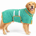Dog Bathrobe, Super Absorbent for Small to Large Dogs, Dark Blue XL | Dog Robes with Soft Fleece, Warm & Cozy, Adjustable Fit, and Quick Drying Coat for Baths Swimming and Grooming