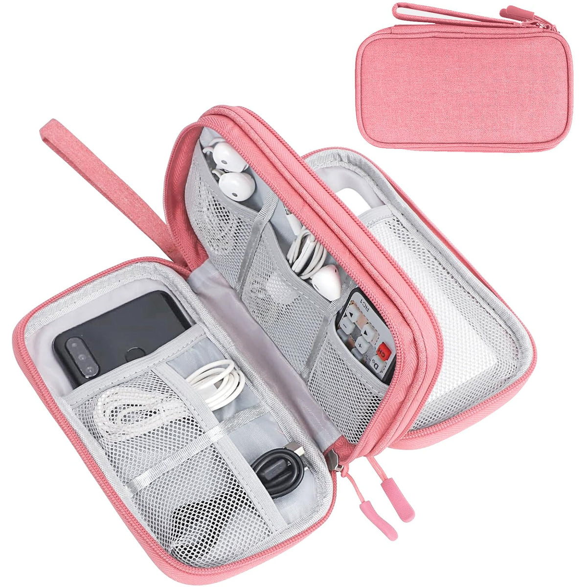FYY Electronic Organizer, Travel Tech Pouch Bag, Cable Organizer Black