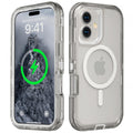 Follaroma Magnetic for iPhone 16 Plus Case, Heavy Duty Phone Cases, Clear