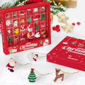 Mini Christmas Ornaments 24pcs, Miniature Christmas Tree Ornaments Set