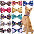 PET SHOW 10 Pack Fall Dog Bowties for Large Dogs Sliding on Collar