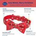 Blueberry Pet Luxurious Christmas Festival Polka Dot Adjustable Dog Collar with Detachable Bowtie, Neck 13-16.5", for Medium Breed