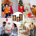 wemarry Flameless Candles 4" 5" 6" Acrylic Glass Pillars 3" Diameter Battery Operated Flickering Candles Include 8-Key Remote with Timer Function 400+ Hours (Gray, Warm Light 3 Pack)