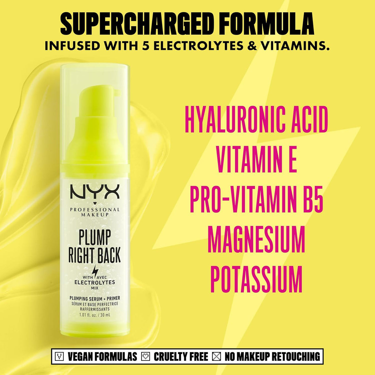 NYX PROFESSIONAL MAKEUP Plump Right Back Plumping Serum & Primer, With Hyaluronic Acid