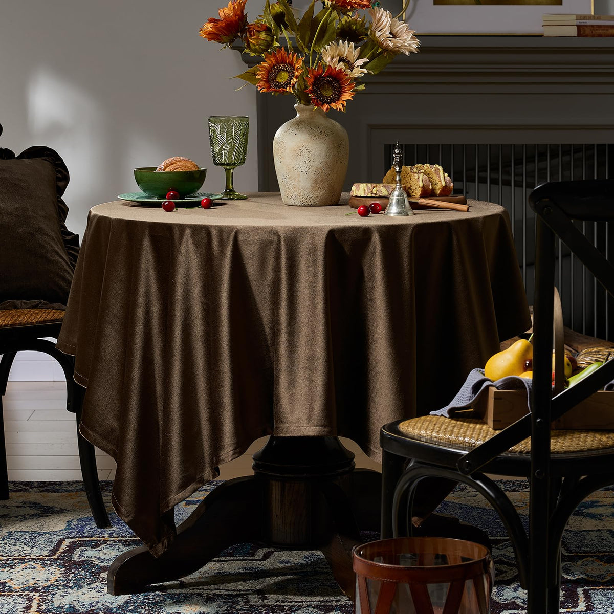 Christmas Gold Velvet Table Cloth Rectangle Table Fall French Table Cloth