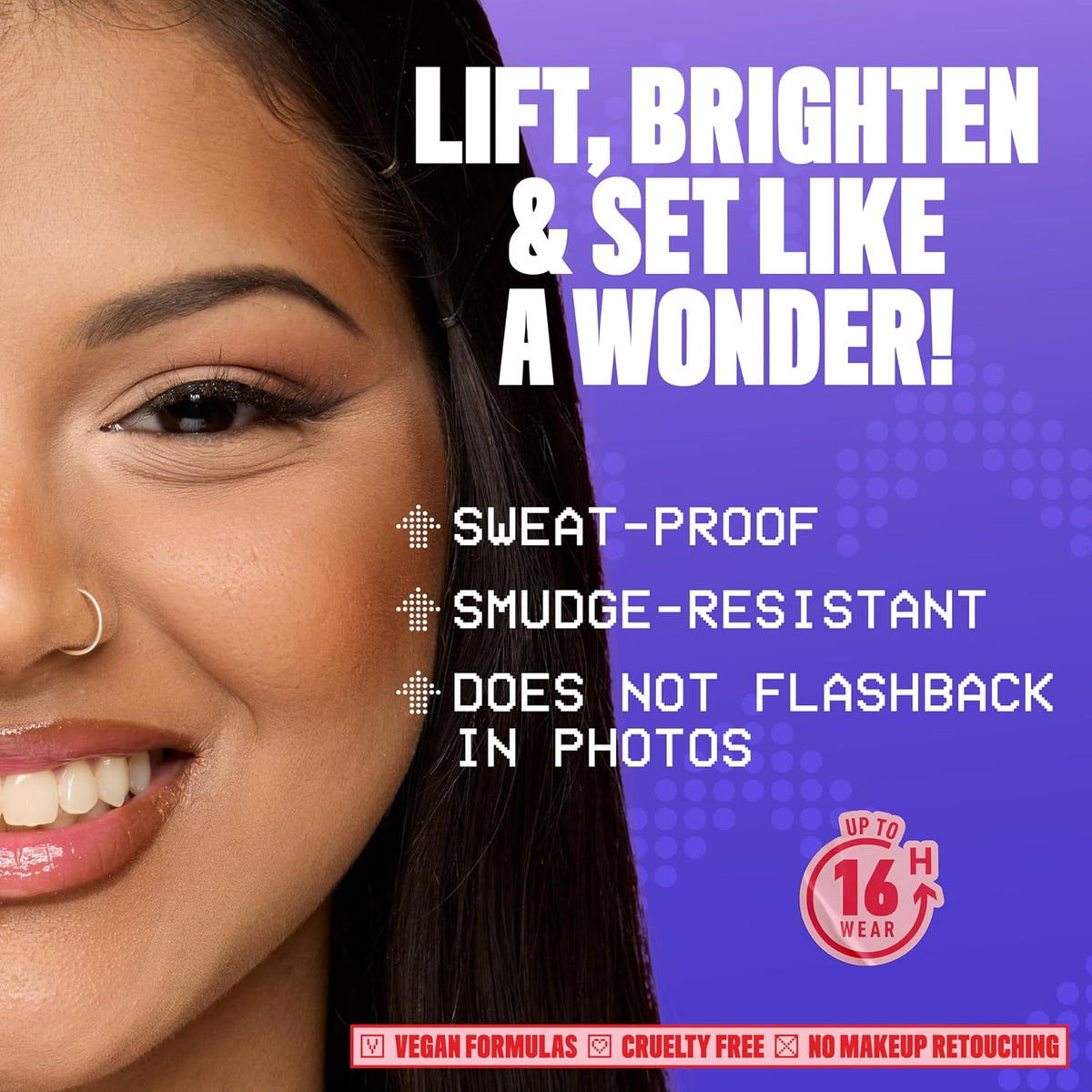 NYX PROFESSIONAL MAKEUP Wonder Snatch Setting Powder, Lifting Loose Powder With Up To 16HR Wear - Cheeky Cherry (Brightening Pink)