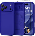 GolbinBox Magnetic for iPhone 16 Pro Max Case, Silicone Cover, Chalk Pink