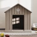 Bifanuo Dog House Outdoor Indoor for Small Dogs - Plastic Pet Shelter, Easy-Assemble & Weather-Resistant for Living Room, Balcony (Blue, 18" L x 22.4" W x 22.2" H)