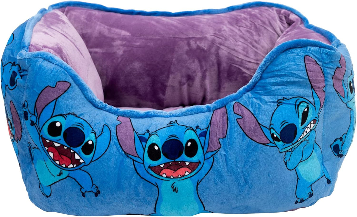 Disney Dog Bed, Stitch Poses Blue, Cuddler