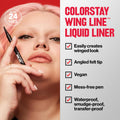 Revlon ColorStay Wing Line Liquid Eyeliner, Blackest Black, 0.04 fl oz | Waterproof liquid eyeliner with angled tip for easy wings & cat eyes. Smudge-proof, up to 24hr wear.
