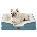 Bedsure Orthopedic Dog Bed Medium Size Dogs - Washable Small Medium Dog Cat Bed Waterproof, Comfort Cats Couch Sofa with Washable Removable Cover, Pets Bed with Nonskid Bottom, Grey, 28"