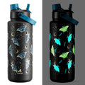 POWCAN 26 oz Insulated Water Bottle with 2-in-1 Straw and Spout Lid, Keep Cold 24H, Leak-Proof, Fits in Car Cup Holder, Stainless Steel Water Bottle for Sports, Travel, and School (Cotton Candy)