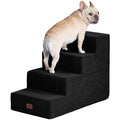 EHEYCIGA Dog Stairs for Bed 18" H, 4-Step Dog Steps for High Bed, Pet Steps for Small Dogs and Cats, Non-Slip Balanced Pet Ramp Indoor, Grey