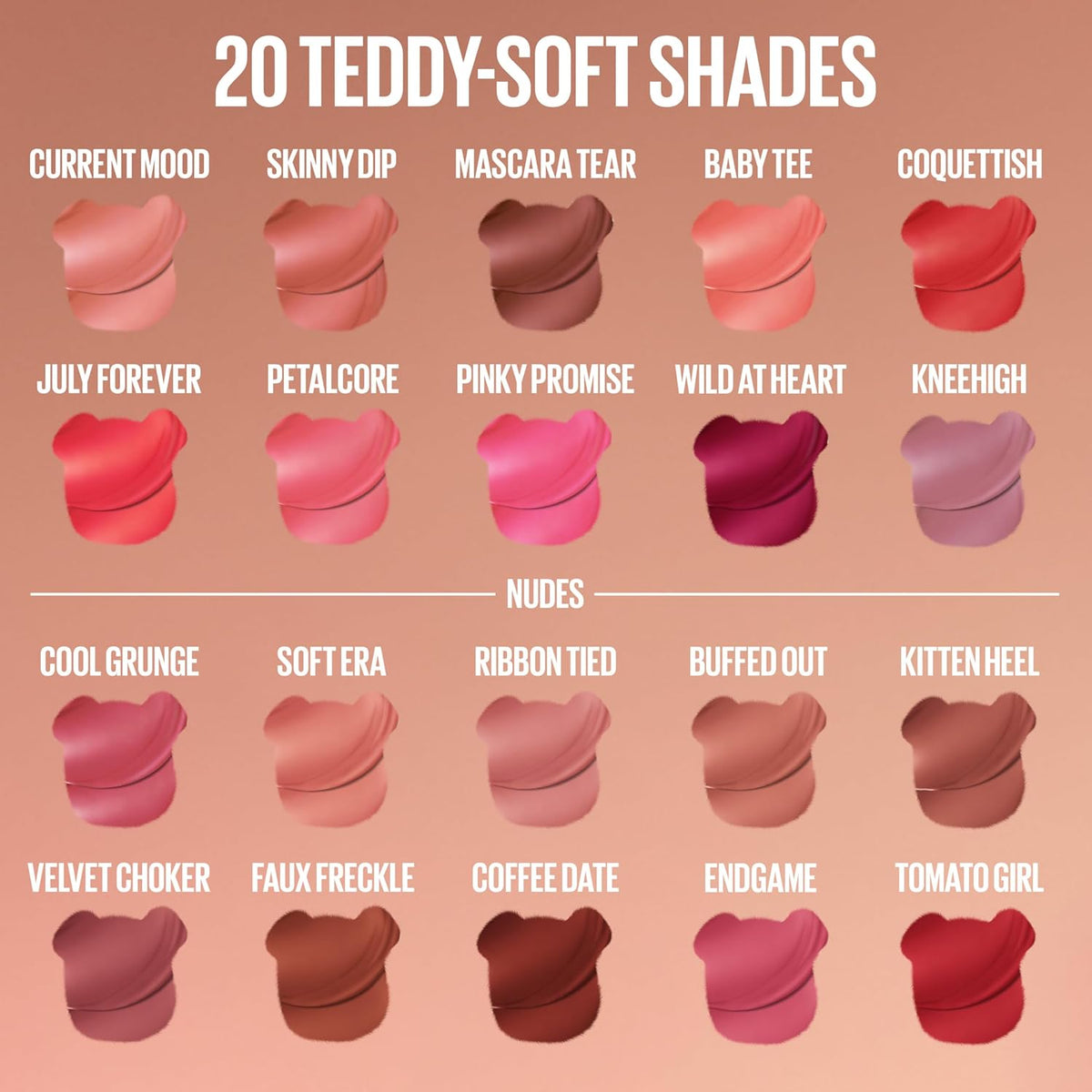 MAYBELLINE Super Stay Teddy Lip Tint, Long Lasting Matte Lipstick for Up To 12HR Wear, Velvet Choker, 1 Count