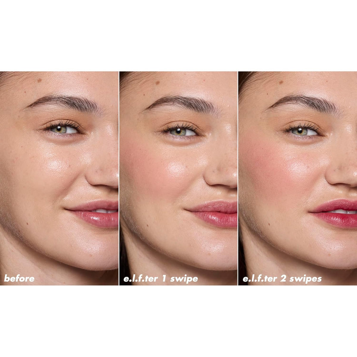 e.l.f. Sheer For It Blush Tint, Multi-Use, Long-Lasting Lip & Cheek Makeup, Creates A Natural Flush Finish, Vegan & Cruelty-Free, Left On Red