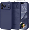 GolbinBox Magnetic for iPhone 16 Pro Max Case, Silicone Cover, Chalk Pink