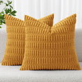 MIULEE Fall Decorative Throw Pillow Covers 18x18 Dark Rust Pack of 2