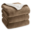 Bedsure GentleSoft Sherpa Fleece Throw Blanket for Couch, Non-Heated, Thick and Warm Throw for Women and Men, Soft Fuzzy Plush Weight Blanket for Winter, Navy, 50x60 Inches