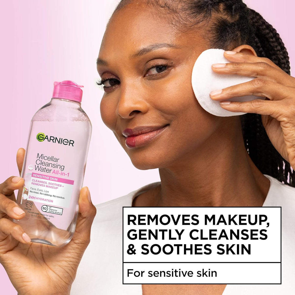 Garnier Micellar Water, Facial Cleanser & Makeup Remover, 3.4 Fl Oz