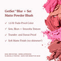 Tower 28 GetSet Matte Powder Blush for Cheeks - 12-Hour Setting Blush Powder for Smooth, Blurred Skin - Talc-Free, Sweat-Proof Face Blushes - Makeup for Sensitive Skin - Samo Spritzer (1.13 oz)