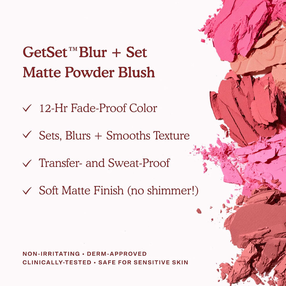 Tower 28 GetSet Matte Powder Blush for Cheeks - 12-Hour Setting Blush Powder for Smooth, Blurred Skin - Talc-Free, Sweat-Proof Face Blushes - Makeup for Sensitive Skin - Samo Spritzer (1.13 oz)