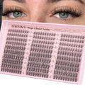Goddvenus Lash Clusters Kit Wispy Eyelash Clusters Lashes Natural DIY Lash Extension Kit 10-16mm Cluster Eyelash Extensions Kit 300pcs C Curl Individual Lashes Cluster Eyelash (No Tweezers)