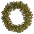 National Tree Company 24in Pre-Lit Crestwood Spruce Christmas Wreath