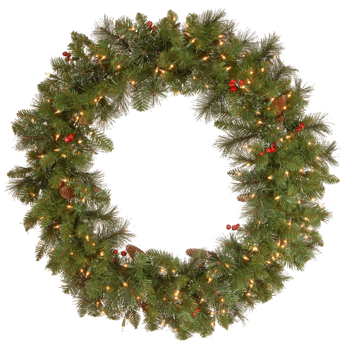 National Tree Company 24in Pre-Lit Crestwood Spruce Christmas Wreath