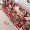 vctops Christmas Couch Cover, Christmas Decorations Soft Chenille Checkered Sofa Cover Washable Non-Slip Sectional Couch Cover for Dogs, Children, Pets Furniture Protector (Red,28"x28")