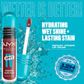 NYX PROFESSIONAL MAKEUP Lip IV Hydrating Glossy Lip Stain with 12HR Hydration - Drippin In Rose (Pink)