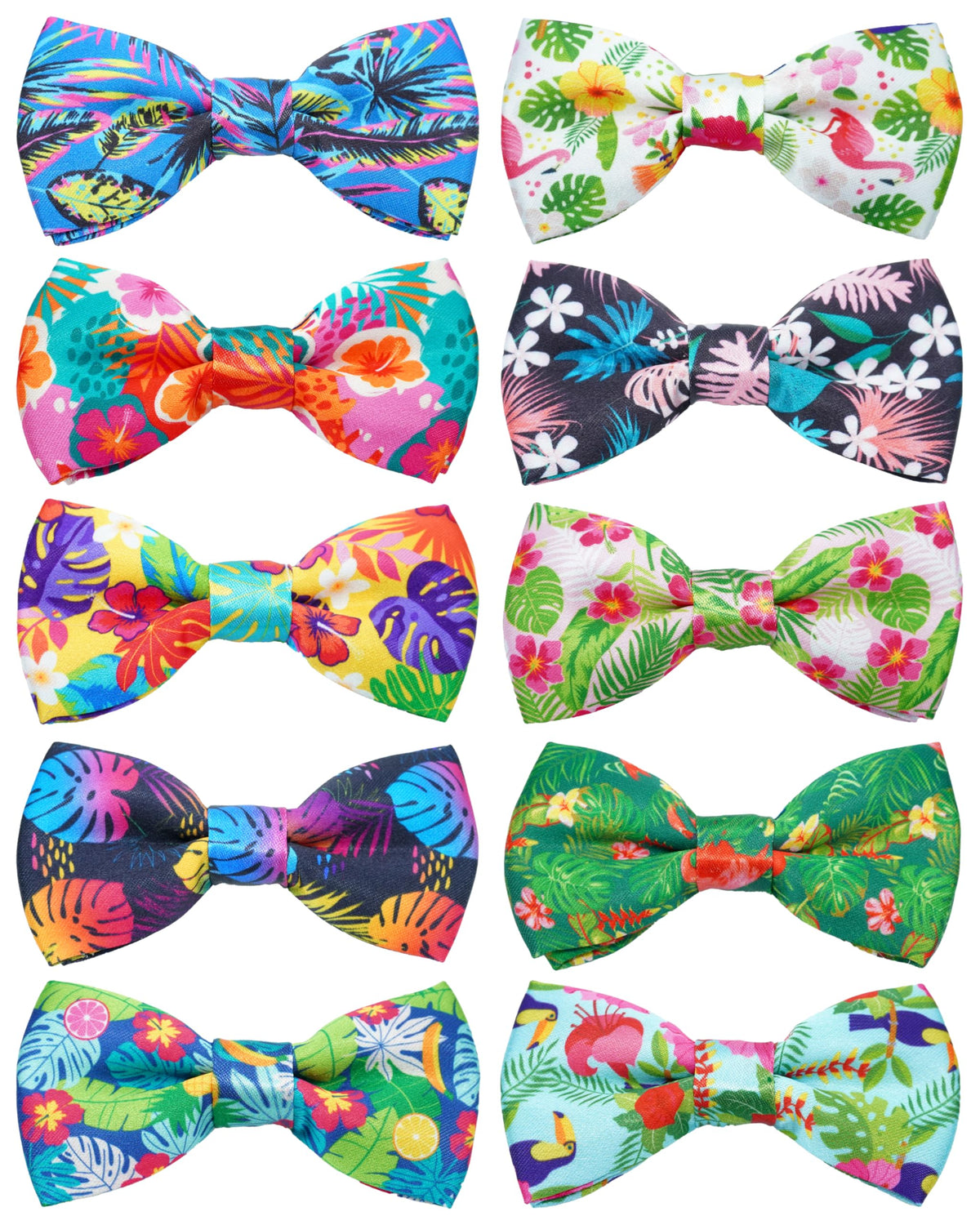 PET SHOW 10 Pack Fall Dog Bowties for Large Dogs Sliding on Collar