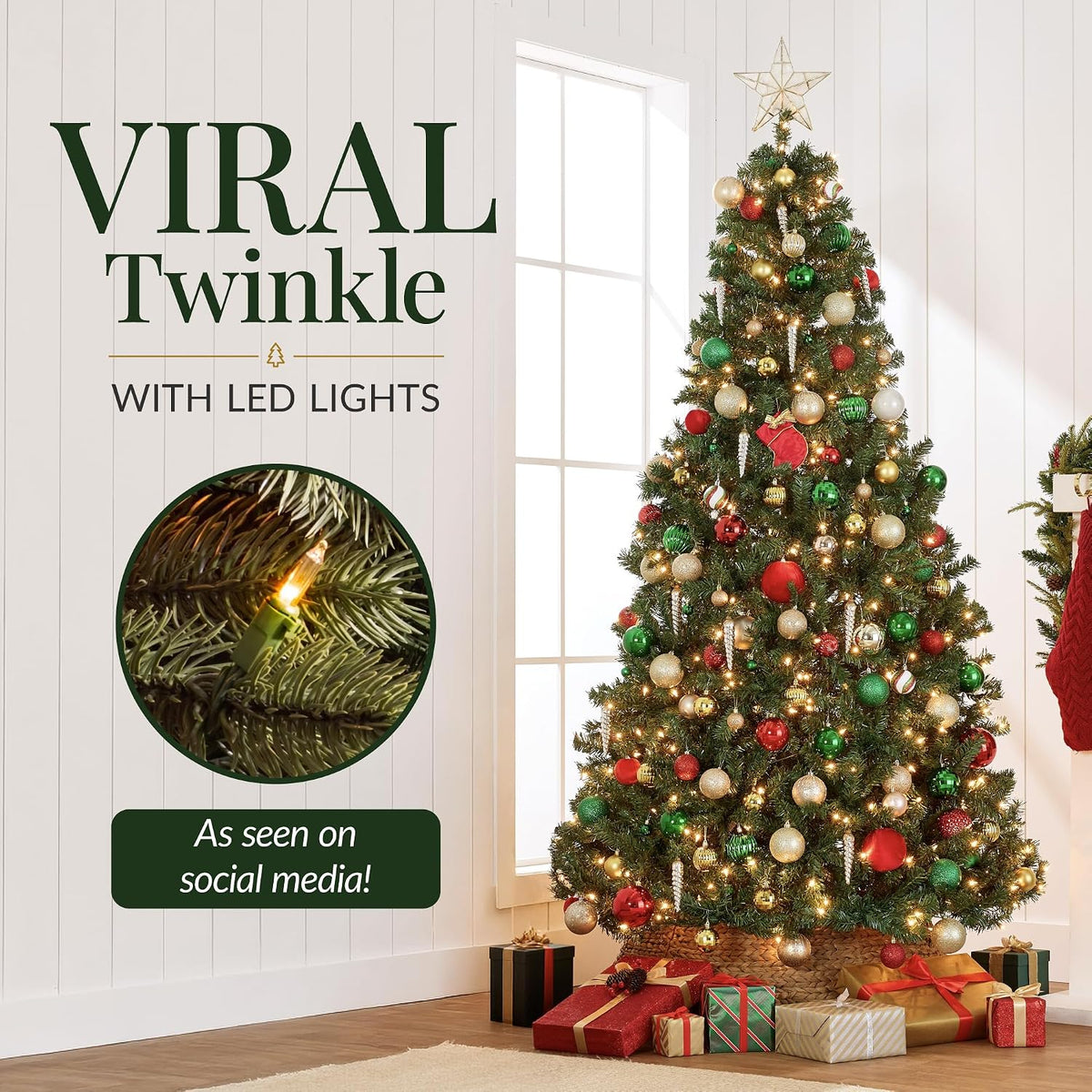 Best Choice Products 15ft Artificial Christmas Tree with LED Twinkling Lights, Pre-Lit Spruce Realistic Holiday Xmas Décor, 1,800 Lights, 5,476 Tips