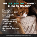 Cat Calming Treats for Anxiety Relief - Dual Texture Crunchy Creamy Calming Chews for Cats - Feline Stress Relief Behavior Support for Travel, Vet Visits, Grooming, Separation Anxiety (30-Day Supply)