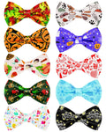 PET SHOW 10 Pack Fall Dog Bowties for Large Dogs Sliding on Collar