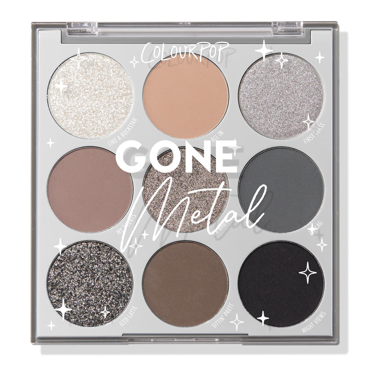 ColourPop Blowin' Smoke Eyeshadow Palette - Silver & Smokey Eye Eyeshadow Palette with Metallic & Matte Finishes - High-Pigment Eye Makeup with Long-Wearing Formula (0.3 oz)
