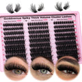 Goddvenus Lash Clusters Kit Wispy Eyelash Clusters Lashes Natural DIY Lash Extension Kit 10-16mm Cluster Eyelash Extensions Kit 300pcs C Curl Individual Lashes Cluster Eyelash (No Tweezers)