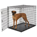 MidWest Homes for Pets 30-Inch iCrate for Medium Breeds, 21-40 lbs, Single Door Folding Dog Crate with Divider Panel, Leak-Proof Tray & Secure Latch, Portable, Durable & Easy to Assemble