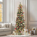 YITAHOME Prelit Green Pencil Christmas Tree 6 FT with Remote