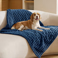 Bedsure ComfyFleece™ Waterproof Dog Blankets for Large Dogs,50x60 Cream | Soft Plush Couch Cover,Washable Corduroy Fleece for Furniture Protector,Cozy Calming Reversible Pet Blanket for Senior Dogs