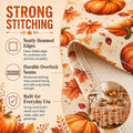 Fall Tablecloth Round 60 Inch Pumpkin Maple Leaf Thanksgiving Table Cloth