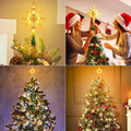 Brizled Christmas Tree Topper, 11" Warm White Double-Sided Bethlehem Star Tree Topper, Plugin Polaris Xmas Treetop with 10 Lights, UL Certified Lighted Tree Top for Christmas Tree Home Holidays Decor