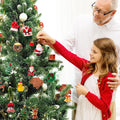 Mini Christmas Ornaments 24pcs, Miniature Christmas Tree Ornaments Set