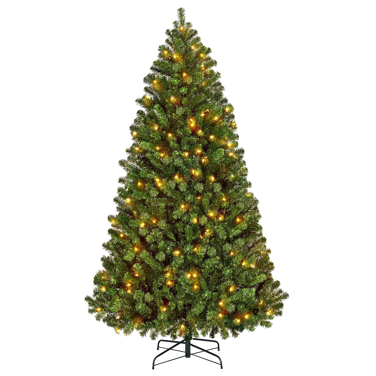 Yaheetech 6ft Pre-lit Christmas Tree with 300 Warm White Lights, White
