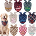 Weewooday 9 Pcs Holiday Dog Bandanas Halloween Trick or Treat Thanksgiving Christmas Bandanas Birthday Scarf Adjustable Large Pet Washable Scarves for Medium Boy Costume Supply