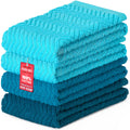 DecorRack 100% Cotton Kitchen Towels 15x25 in, Rustic Set (Pack of 4)